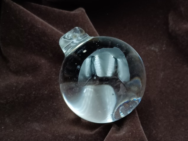 Chandelier glass Ball Finial 50mm Width Circa 1880s 