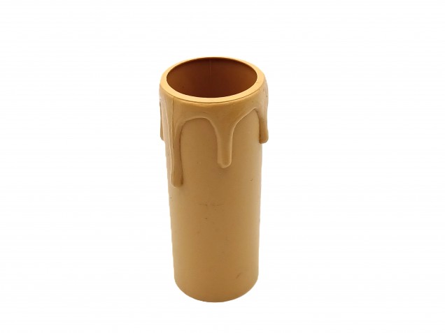 Candle Tube sleeve 70mm x 26mm brown Plastic drip