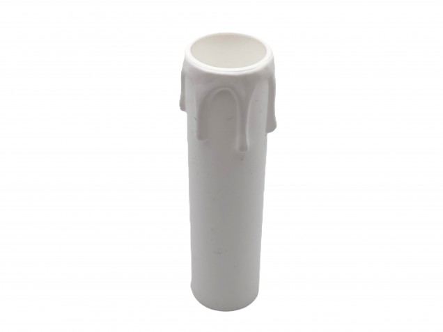 Chandelier Candle Tube White Drip Plastic 100mm x 24mm