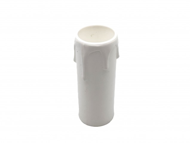 Candle Tube Plastic White Drip 65mm x 24mm